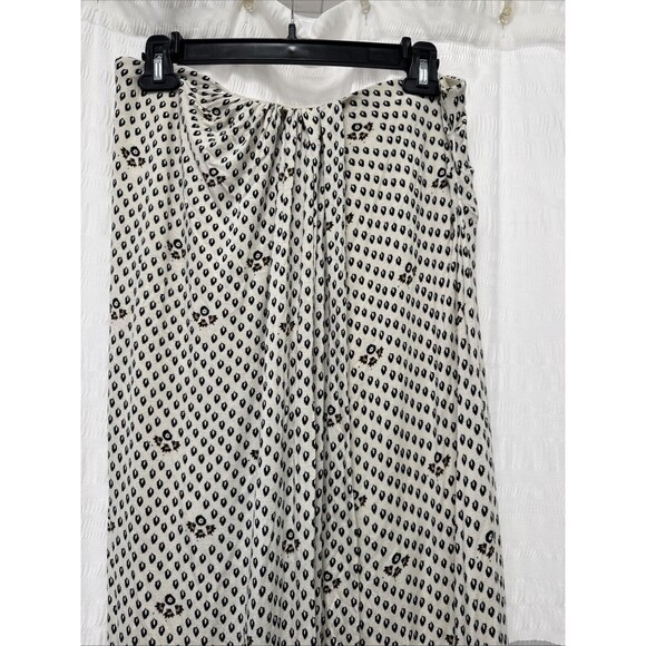 Free People‎ Skirt Womens Medium Column Print Maxi Cream Split Faux Boho Western - Picture 6 of 10